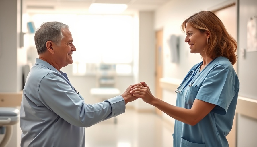Nurse caring for patient in a hospital setting.