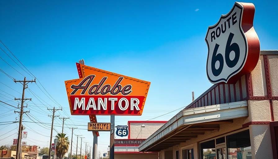 Albuquerque affordable housing motels transformation sign on Route 66.