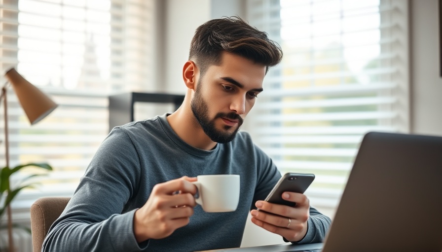 Young man in home office exploring LinkedIn post ideas.