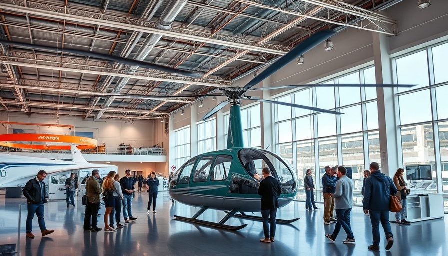 Pinghu economic growth showcased at industrial exhibition with gyroplane.