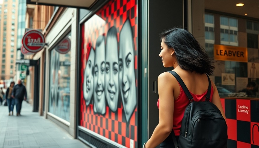 Reviving abandoned spaces with art: checkered facade with displayed artwork.