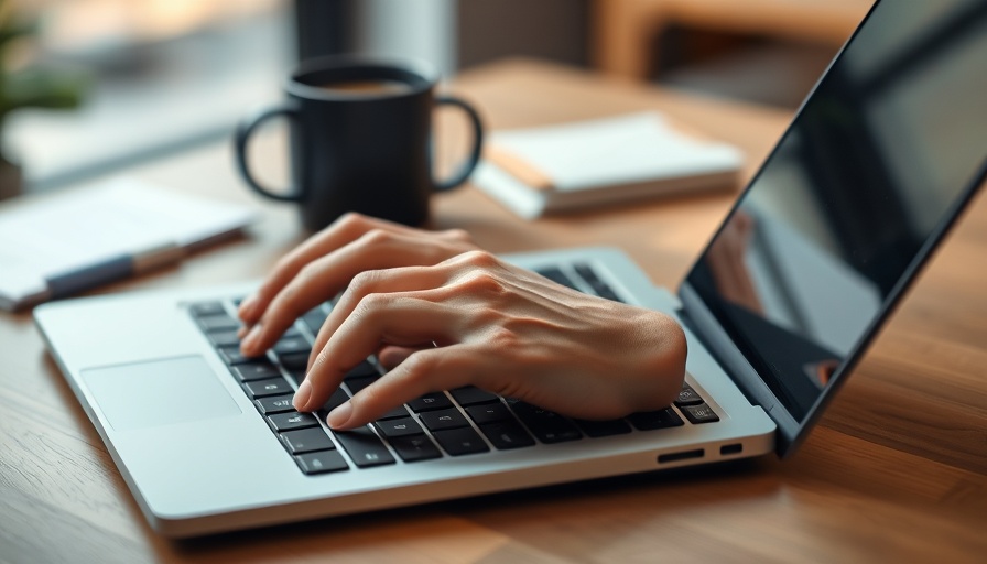 Close-up of hands typing on a laptop for certification programs.