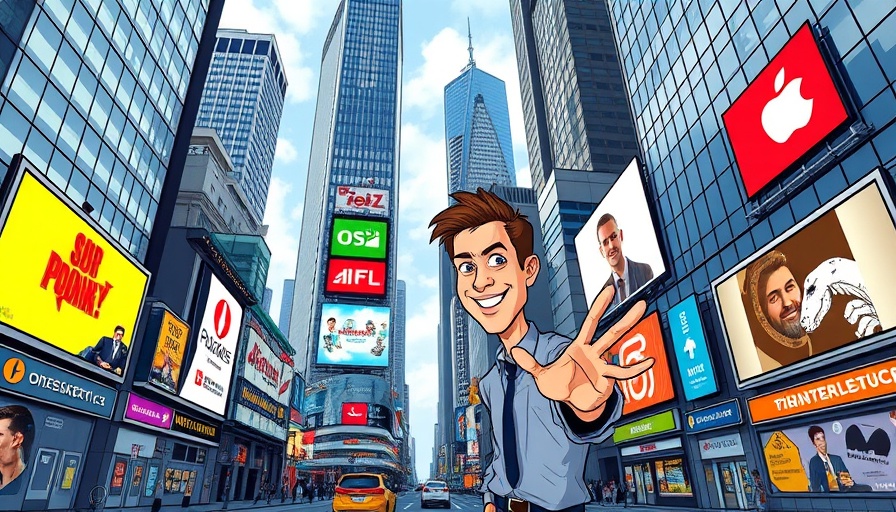 Cartoon of financial district with dynamic scene, Federal Reserve reference.