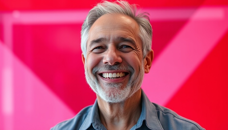 Smiling man on vibrant background symbolizing turning a hobby into a business