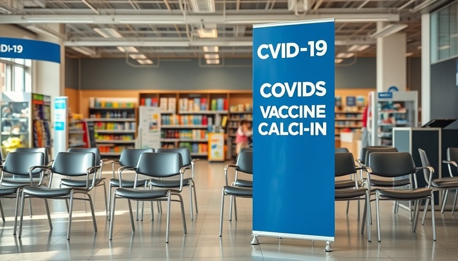 Indoor COVID-19 vaccine check-in area in store, new COVID vaccine eligibility.