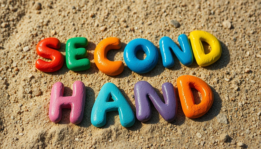 Vibrant stones spelling 'SECOND HAND' showcase effective logo design.