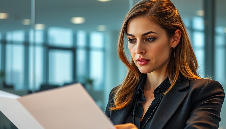 Professional woman reviewing documents for developing an effective training plan