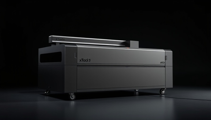 xTool P3 CO₂ laser machine showcased in sleek design.