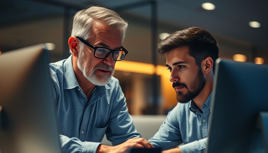 Mentor guiding employee at computer, showcasing onboarding best practices.