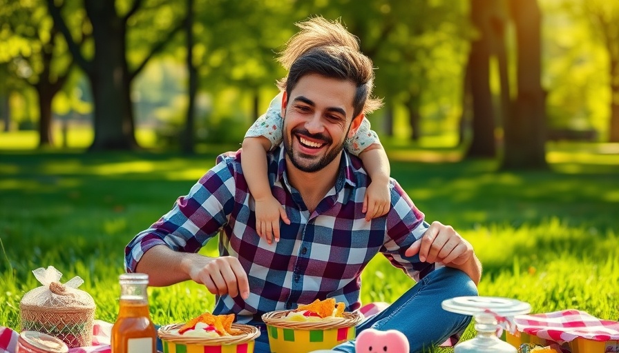 Family enjoying nostalgic snacks at a sunny park picnic.