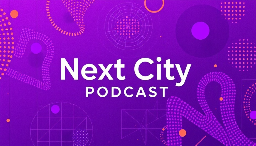 Abstract design with 'Next City Podcast' text, Freedom of Mobility in Black America.