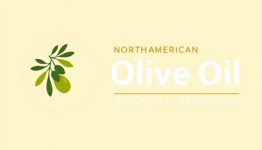 North American Olive Oil Association logo with olive branch.