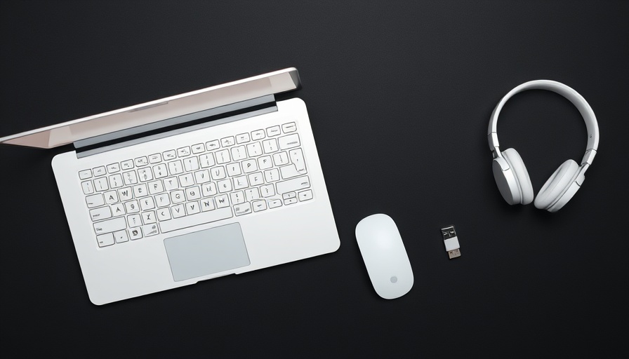 Modern workstation with laptop and gadgets, Rajat Bhargava IAM Solutions.