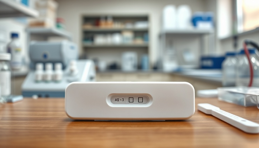 Fentanyl in workplace drug tests, showing a white drug test kit on a table.