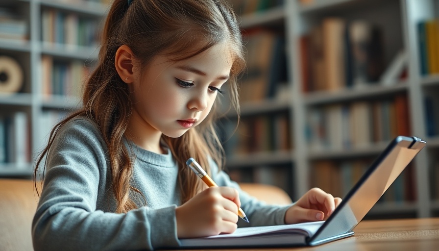 Young student drawing with a tablet nearby, Online Certifications for Learning and Development.
