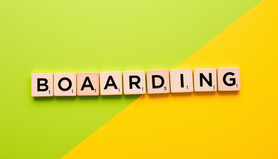Onboarding in Scrabble tiles on geometric background for employee onboarding process