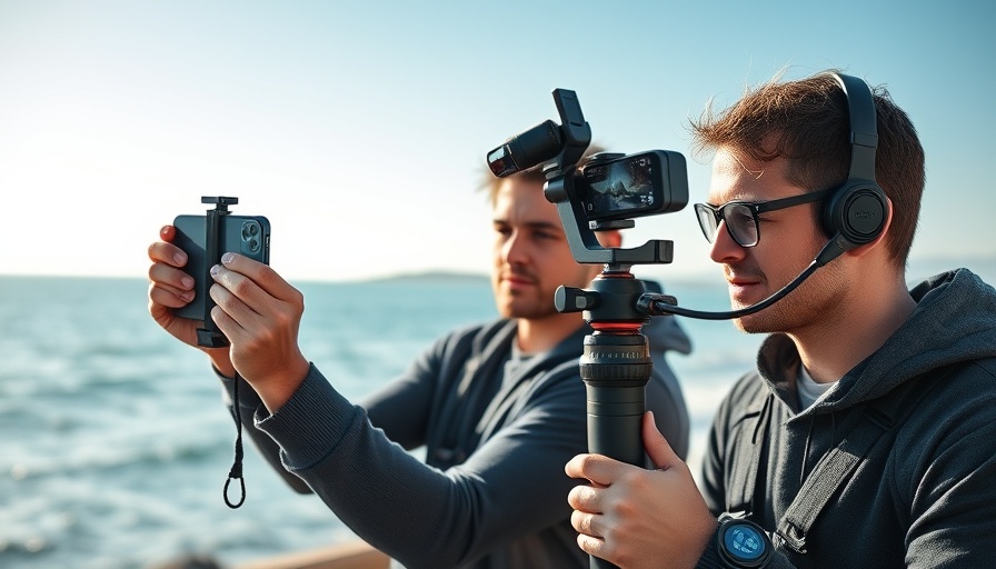 iPhone 17 Pro accessories for content creation at the beach.