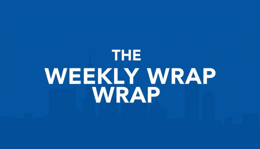 The Weekly Wrap logo with cityscape.