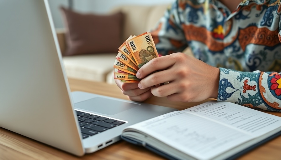 Person counting Euros at desk, cash flow management techniques.