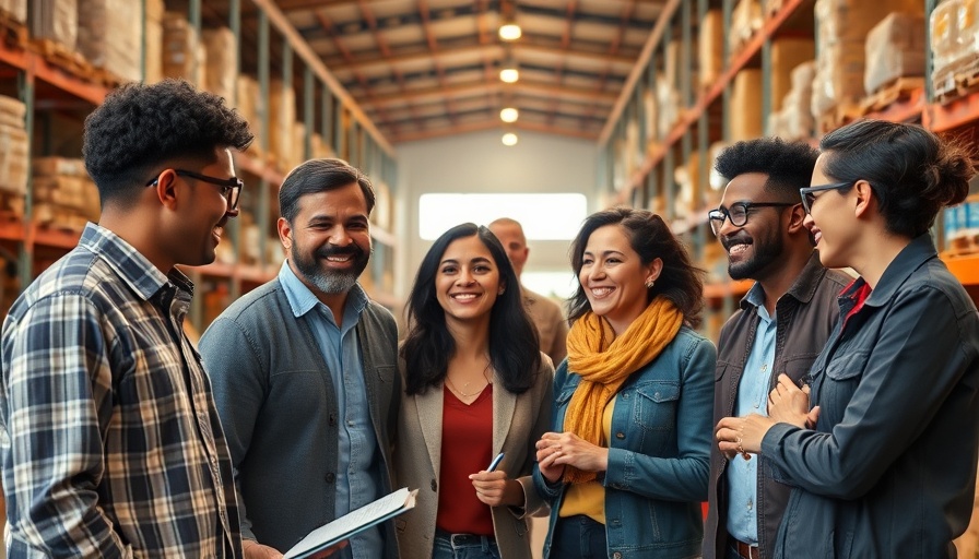 Warehouse team highlights supply chain visibility importance.