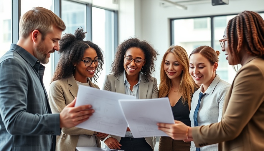 Professionals discussing the importance of financial forecasting in a modern office setting.
