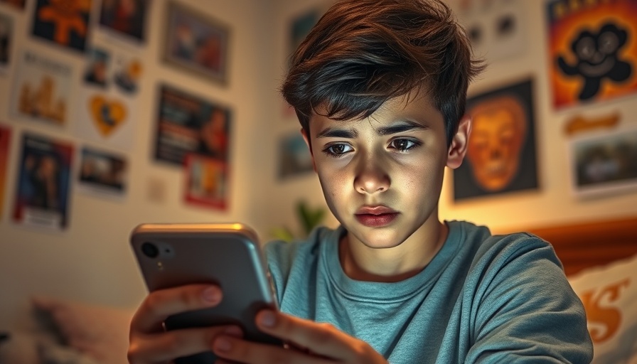 Teenager worried about Instagram safety issues while using smartphone.