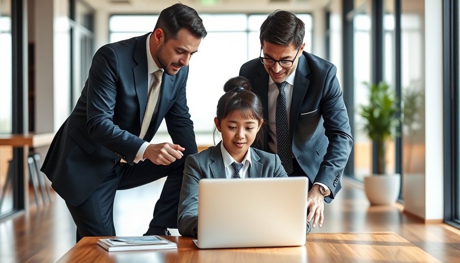 Professional development training scene in a modern office setting.