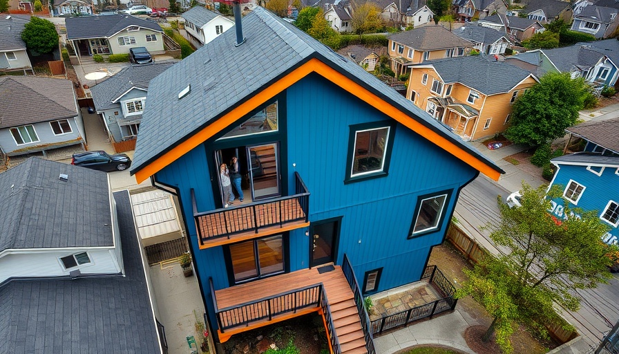 Modern Chicago ADU with vibrant colors reflecting ADUs legislation.