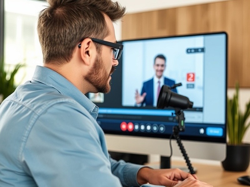 Engaging training video call with active participants and shared screens