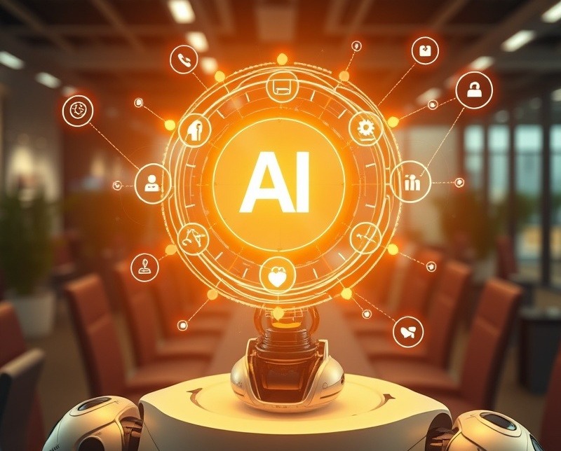 AI enhancing marketing strategies in a digital agency environment.