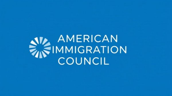 American Immigration Council logo on a blue background, related to ICE unlawful detention of immigrant teens.