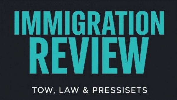 Immigration Review podcast cover featuring DHS burden to prove alienage theme.