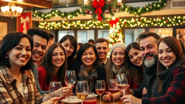 Immigration attorneys community connection smiling lunch gathering.