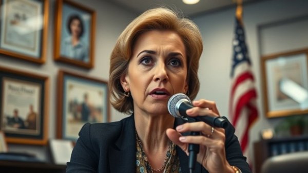 Travel Ban Immigration Impact: woman discussing policy in office setting.