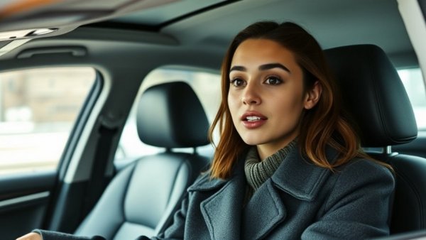 Presumed Illegal Based on Accent and Race: Woman discusses bias topic in car.