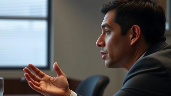 Person addressing USCIS adjudication pause in office setting.