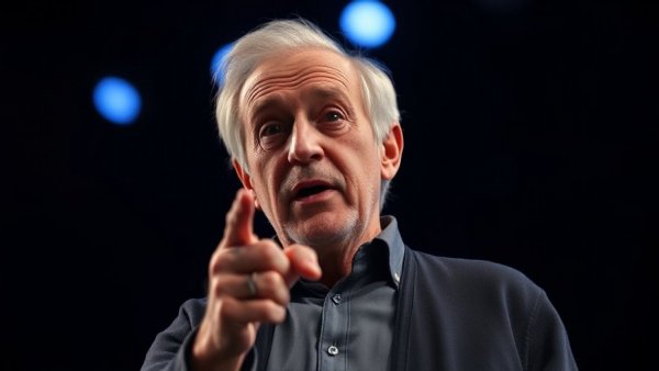 Older man pointing while speaking on stage, Trump emergency powers to cancel the election concept