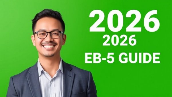Bright green banner with 2026 EB-5 Investor Green Card guide.
