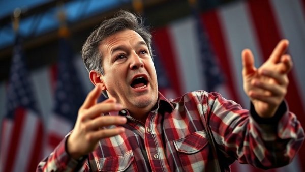 Trump stops government use of Anthropic AI, man gesturing.