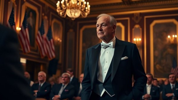 Distinguished man at formal event discussing Supreme Court Mail-in Voting Ruling.