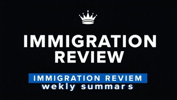 Immigration Review podcast cover featuring weekly insights.