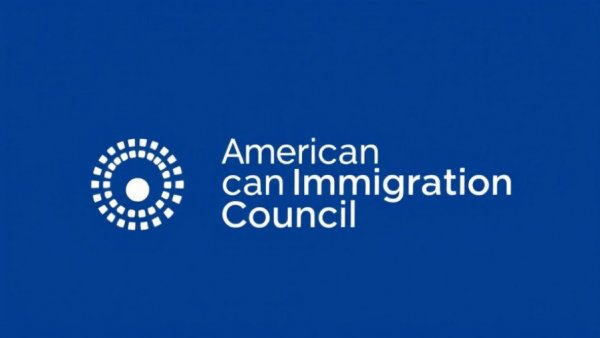 American Immigration Council logo on blue background.
