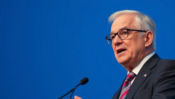 Distinguished man in a suit speaks at an event, highlighting FCC review of Disney licenses.