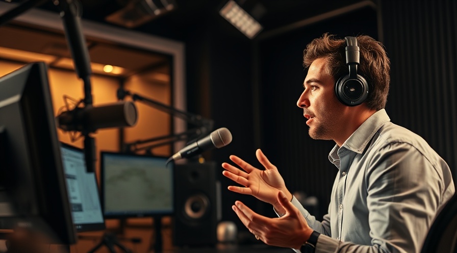 Engaging discussion on immigration delays in a modern studio setup.