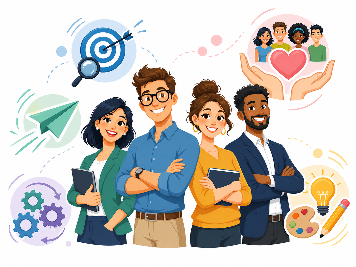Infographic illustrating the 5 C's of Content Creation: Clarity, Conciseness, Consistency, Creativity, Customer-centricity