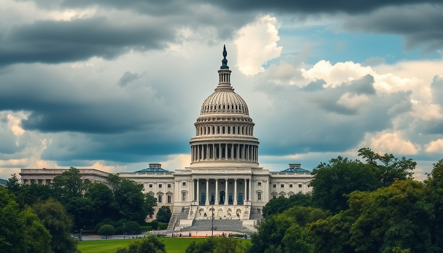 US Capitol under dramatic clouds, symbolizing Laken Riley Act.