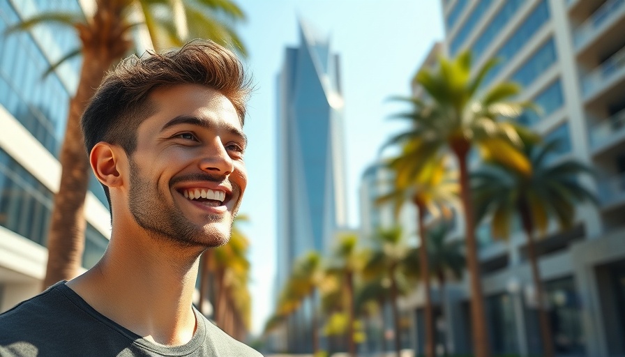 Man discussing citizenship denial while walking in a sunny city environment.