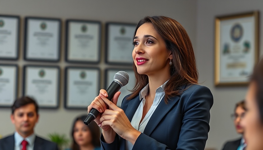 Professional woman discussing permits in an office setting.