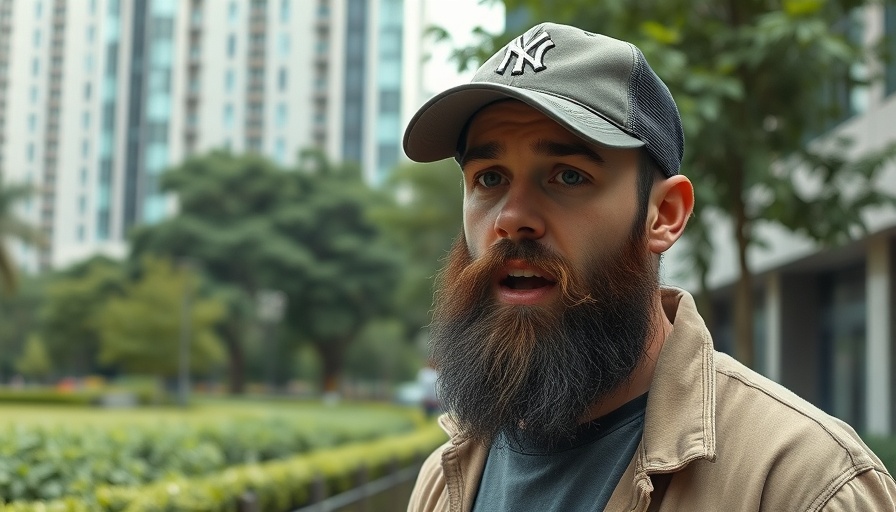 Visiting the U.S. as an immigrant - man discussing tips in urban setting.
