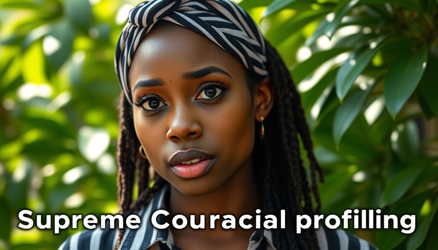 Young woman discusses Supreme Court racial profiling issue.